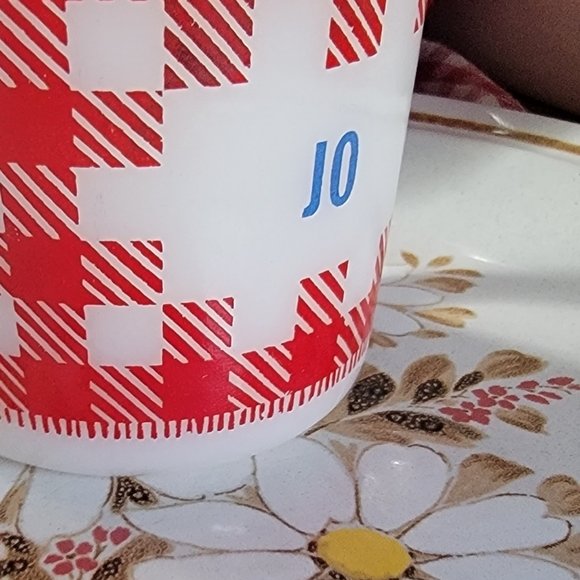 Vintage Name Mug Milk Glass JO coffee Mug 6oz - Picture 8 of 12